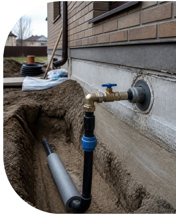 Устройство ввода водопровода в дом в Старом Осколе от 8599 р. | АПаруса-Срк