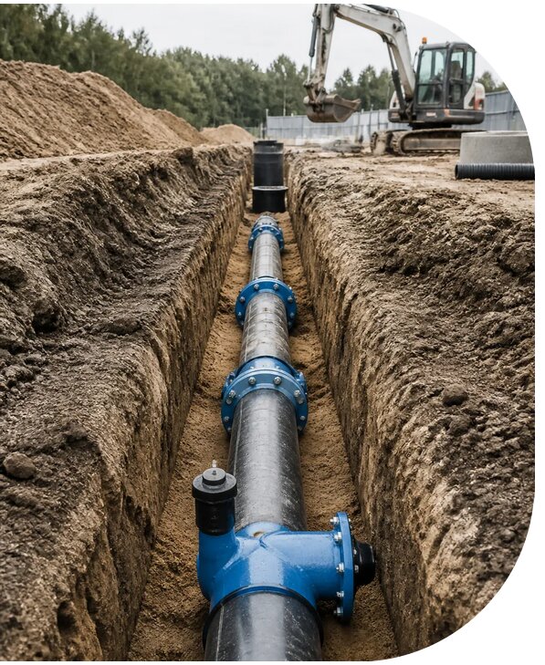 Строительство наружных сетей водоснабжения для объектов в Старом Осколе