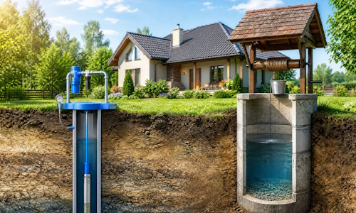 Автономное водоснабжение загородного дома Старый Оскол: скважина или колодец 